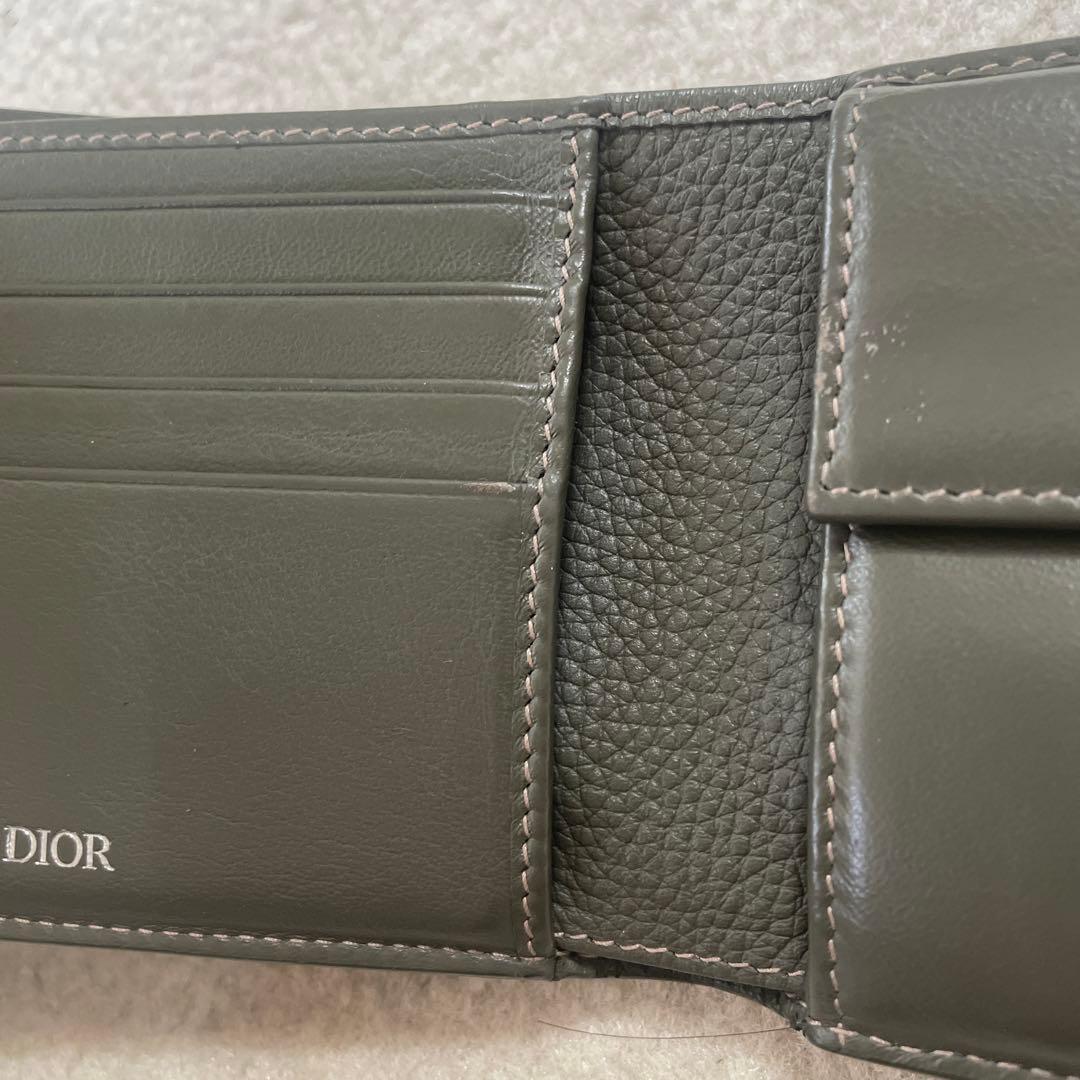 Christian Dior Compact Wallet カーキ 折り財布