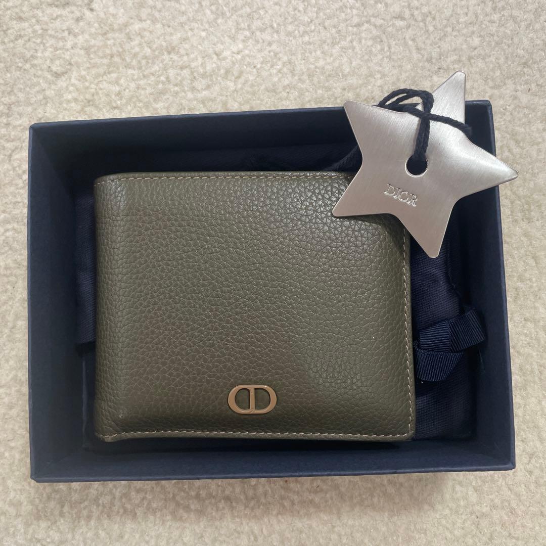 Christian Dior Compact Wallet カーキ 折り財布