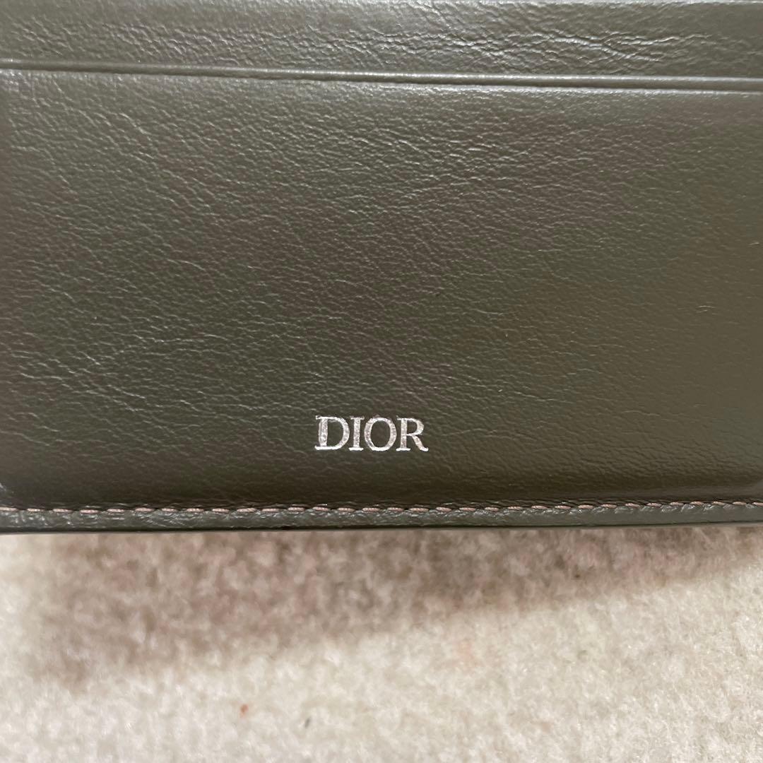 Christian Dior Compact Wallet カーキ 折り財布
