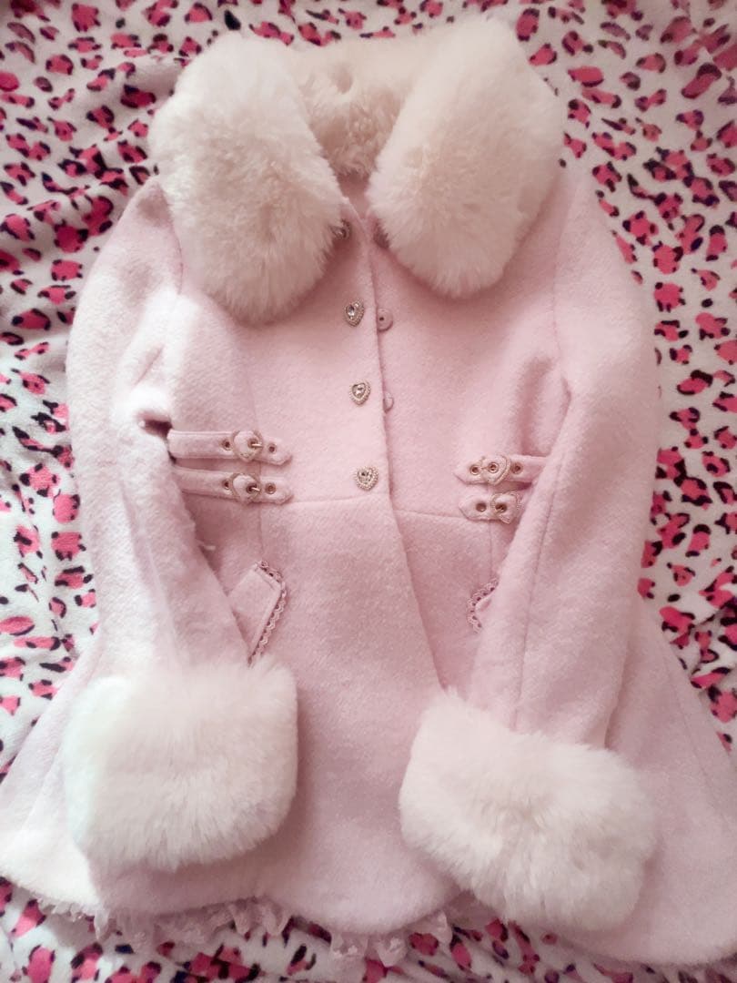 LIZLISA ビジューリボンミニ丈Aラインコート