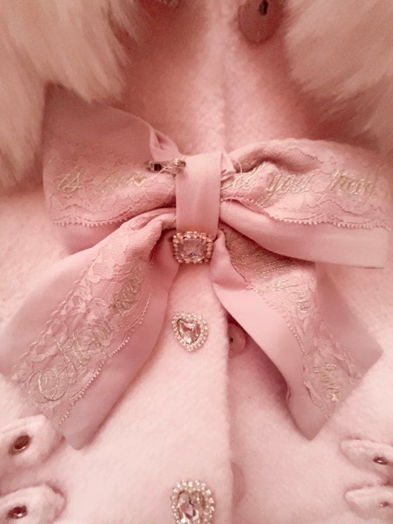 LIZLISA ビジューリボンミニ丈Aラインコート