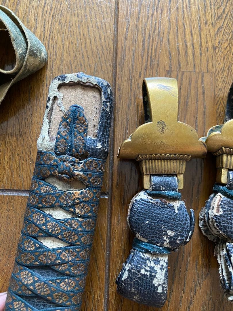 日本刀の柄と鍔のセット