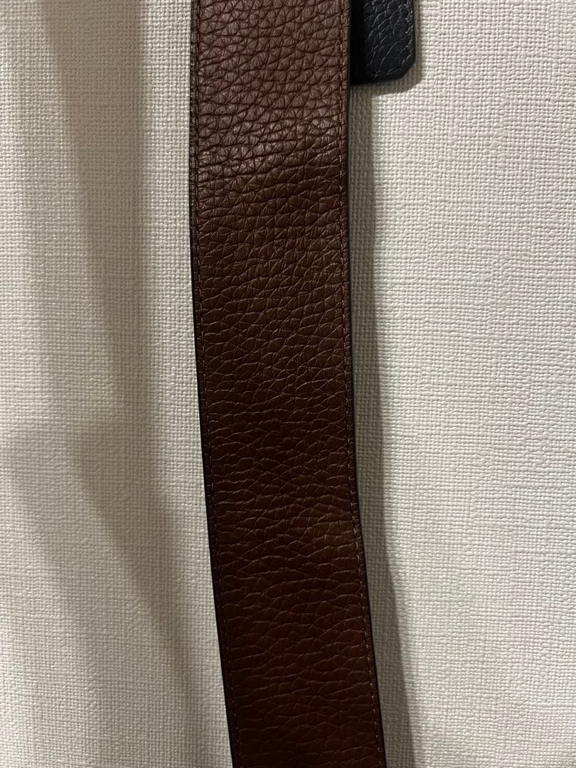 Louis Vuitton レザー ベルト ネイビー