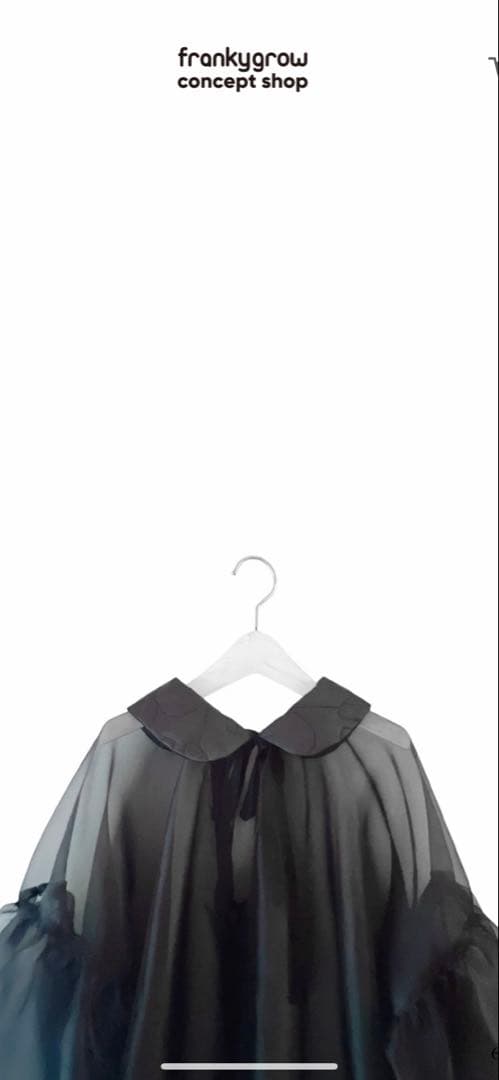 frankygrowORGANDY TULLE DRESS F2BLACKワンピ