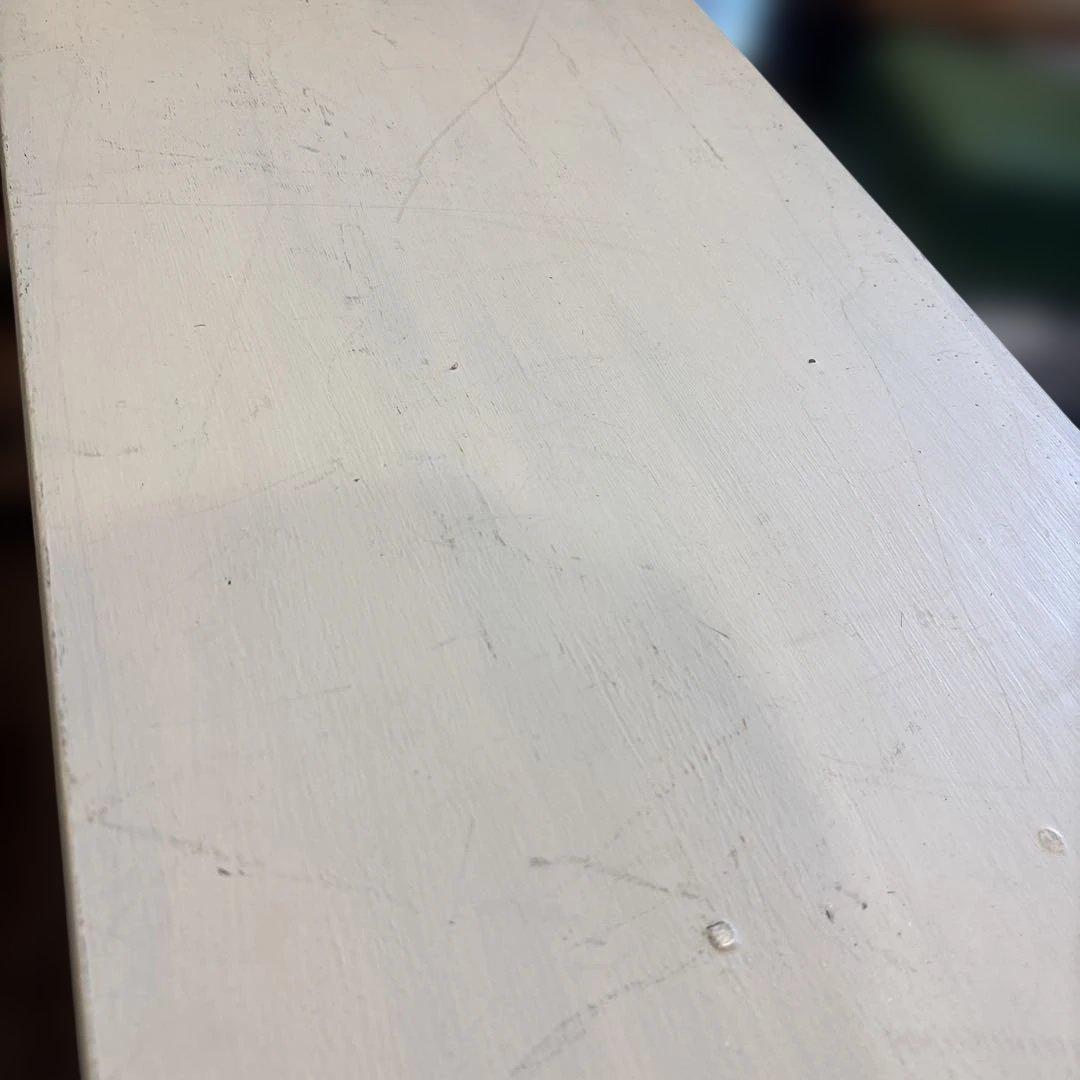 木製棚　古家具　古物　リメイク済み　店舗什器　クリーム色