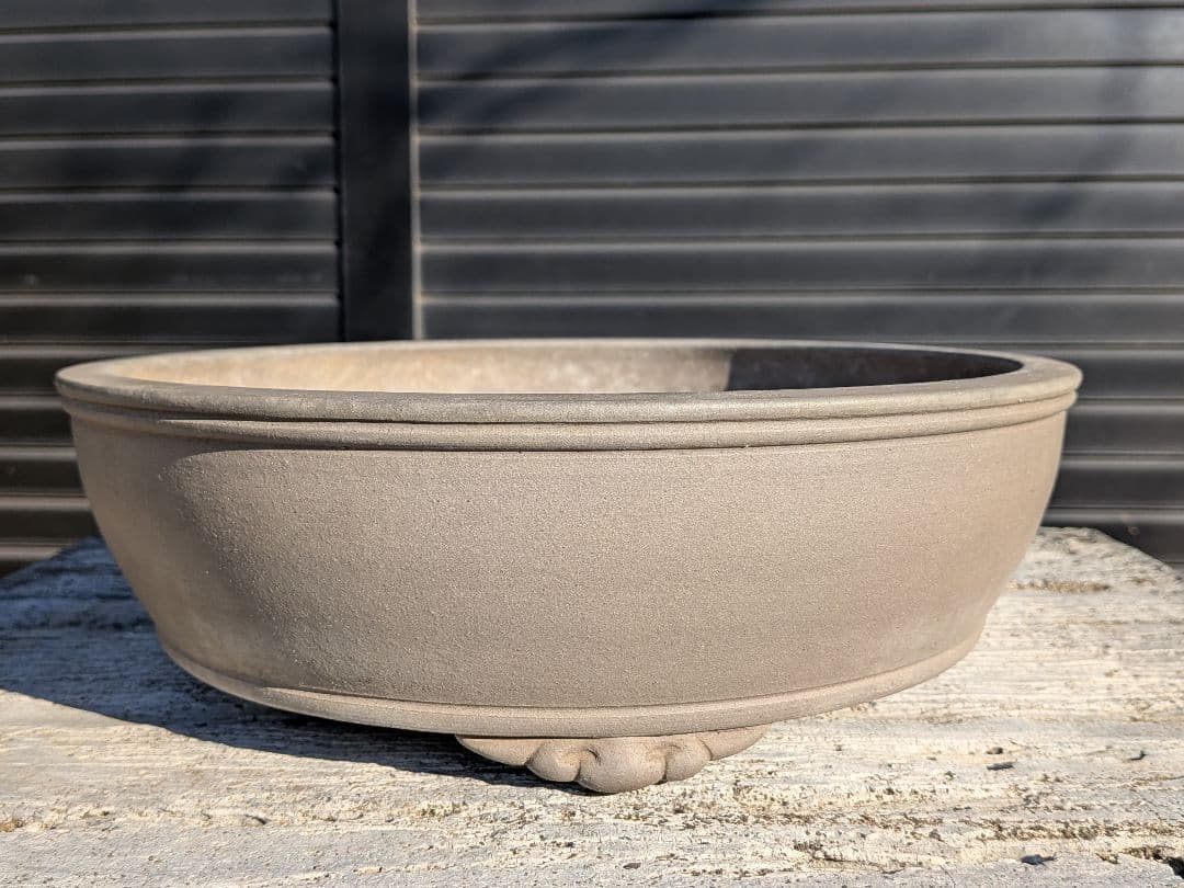 盆栽鉢　上下紐雲脚丸鉢