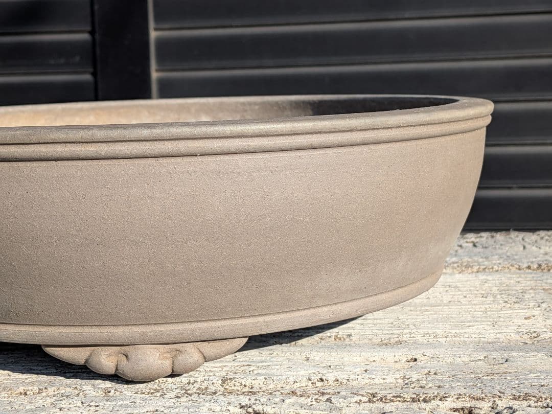 盆栽鉢　上下紐雲脚丸鉢