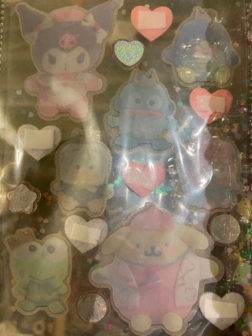 正規品　シール帳完成品A5サイズ　チャーム3個付