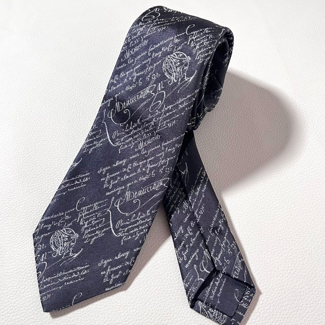 【極美品】BERLUTI/ベルルッティ　ネクタイ　カリグラフィ　スクリット　現行