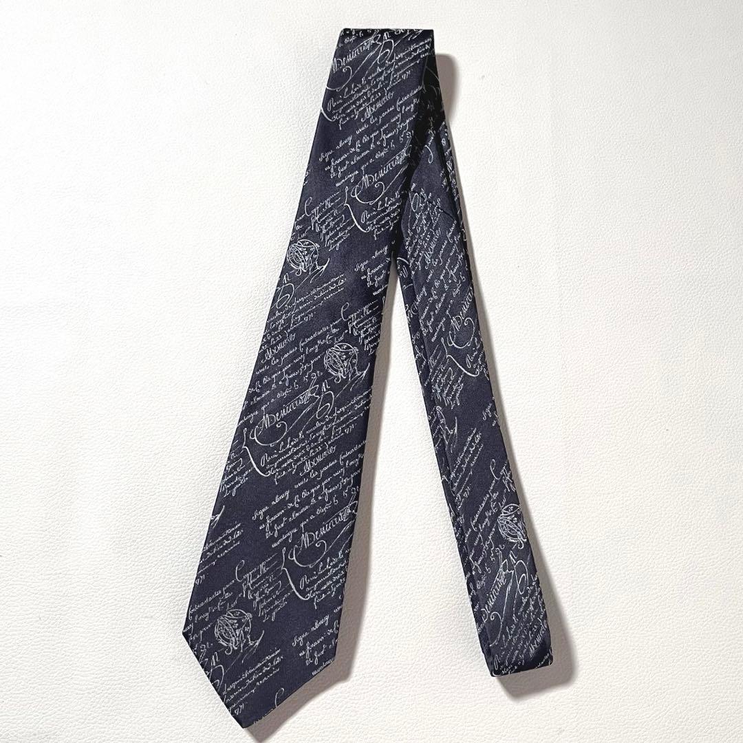 【極美品】BERLUTI/ベルルッティ　ネクタイ　カリグラフィ　スクリット　現行