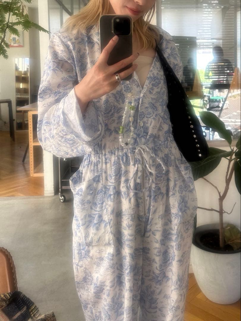 bacca サマーリバティ コットンコンビネゾン　34