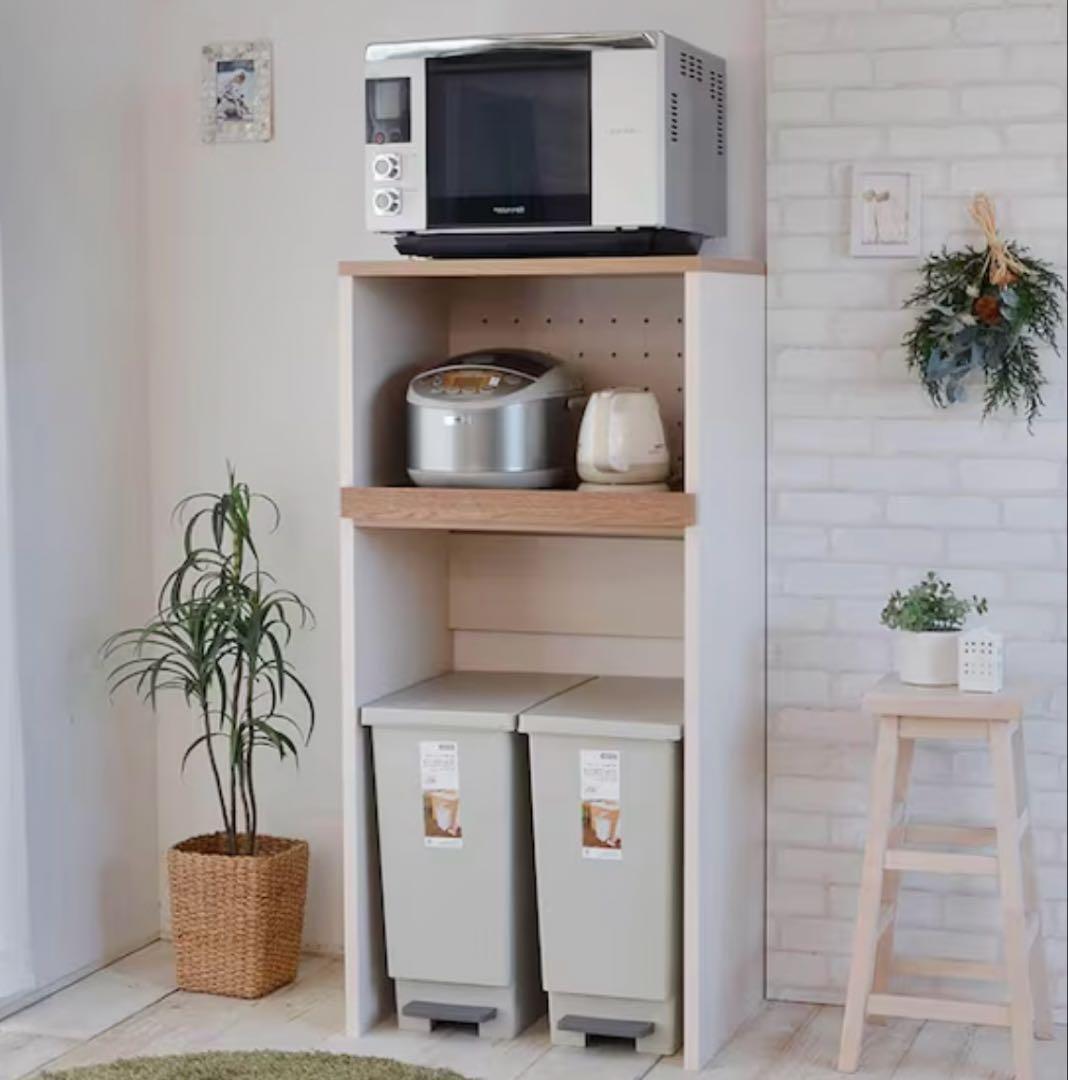 ごみ箱が入るキッチンラック (高さ約128cm WH)