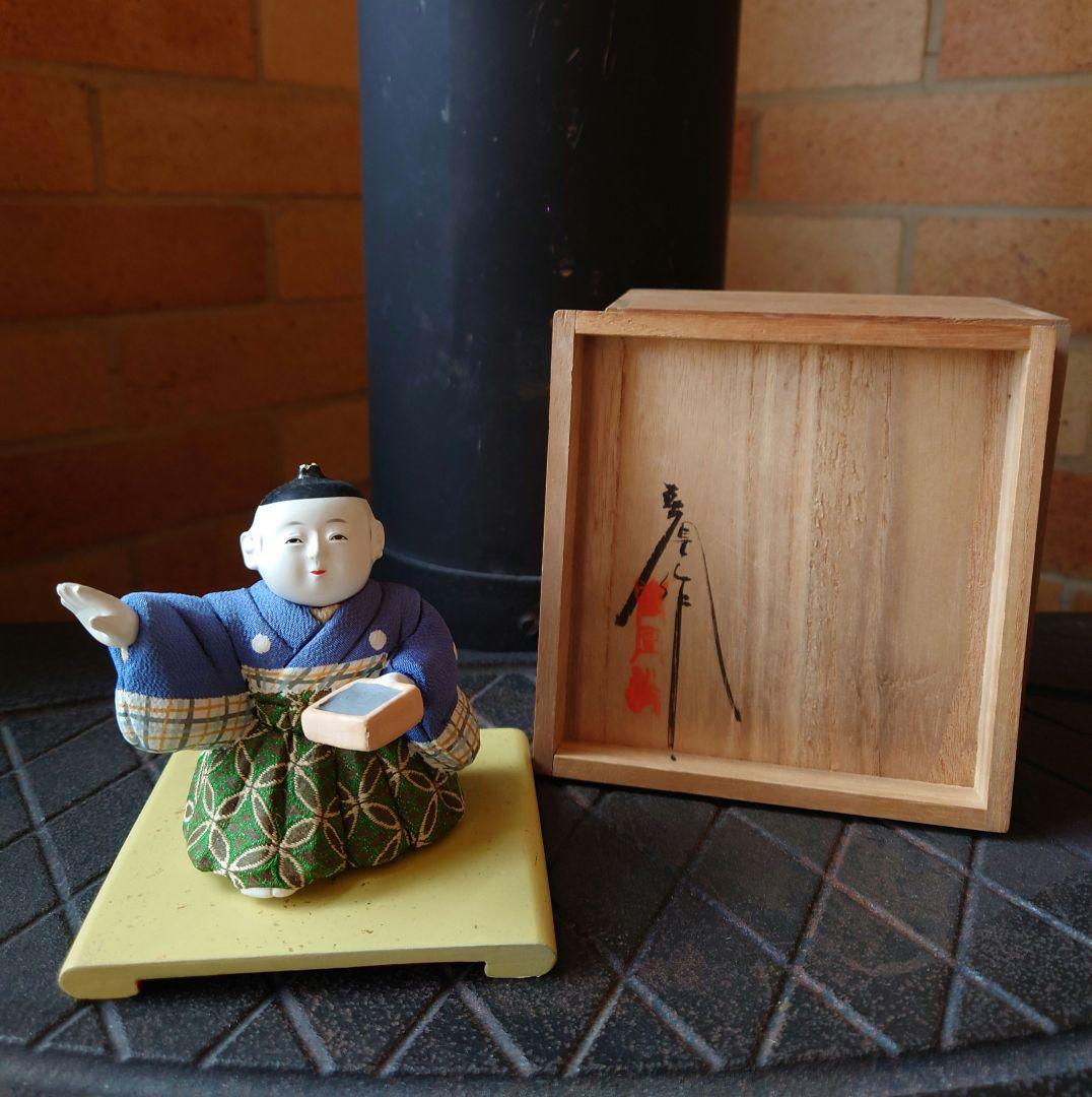 木目込人形　節分　寿凰作　共箱入　銘朱印　昭和初期　市松人形　御所人形　日本人形