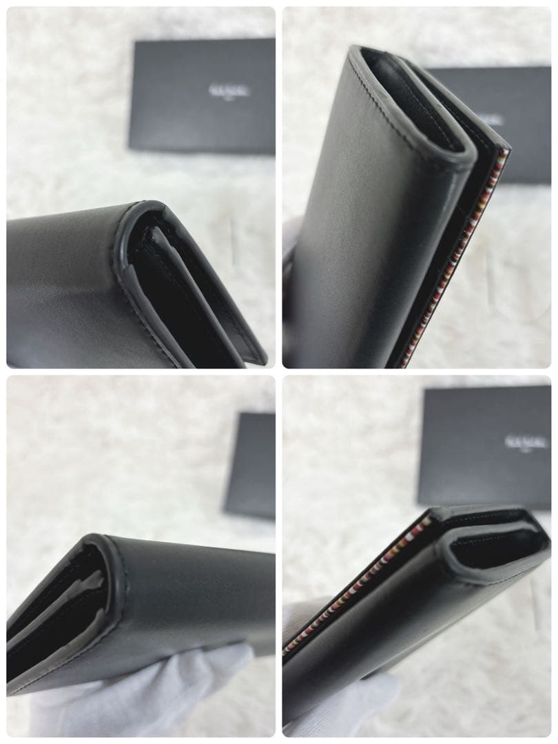 【極美品】PaulSmith マーケトリーストライプラビット　折り財布