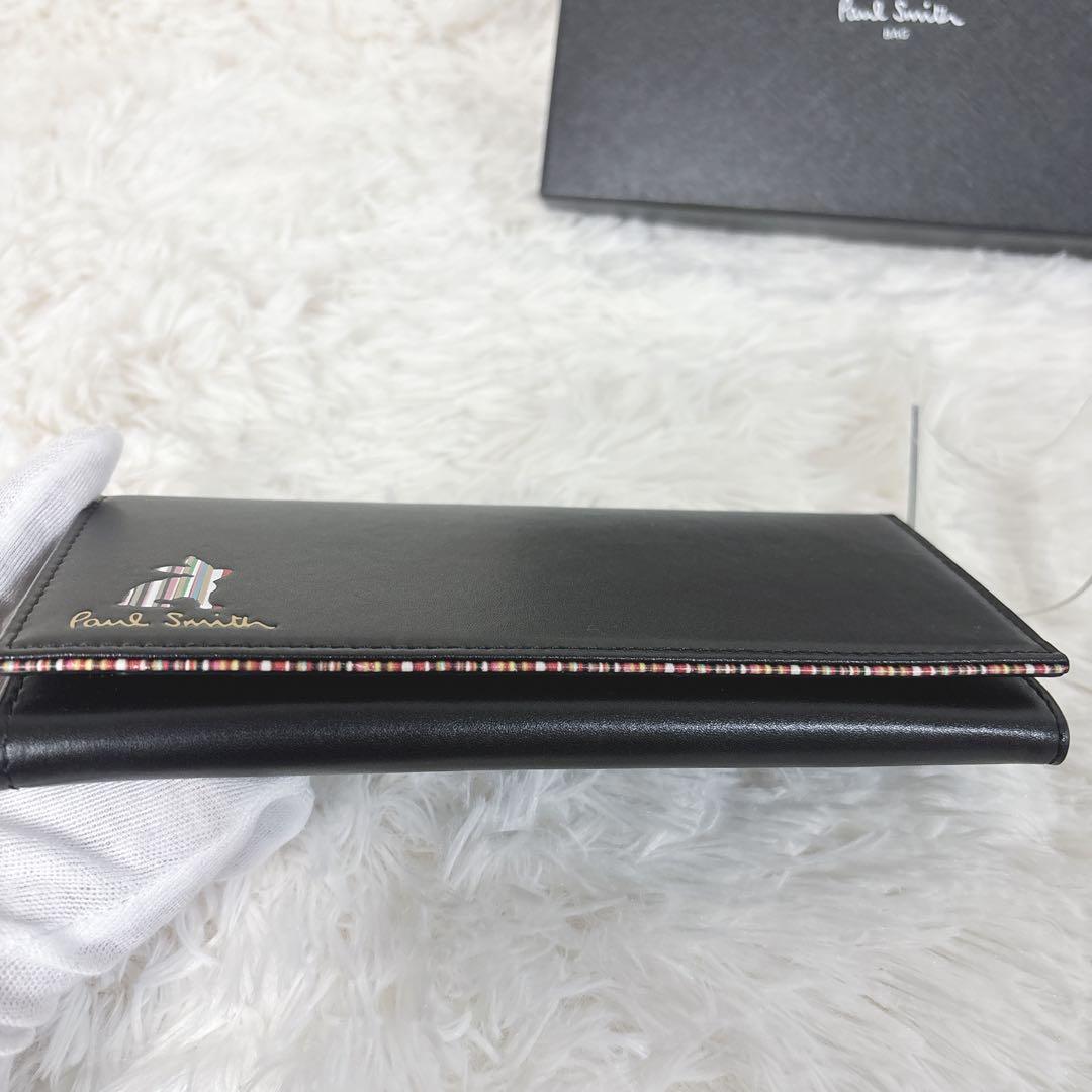 【極美品】PaulSmith マーケトリーストライプラビット　折り財布