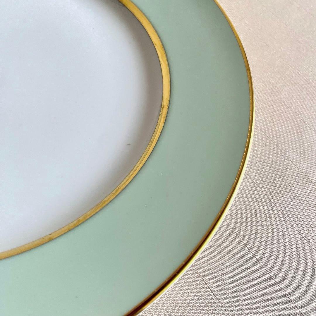 『1/31期間限定値引き』新品未使用★シャビーシックなミントグリーンのディナー皿