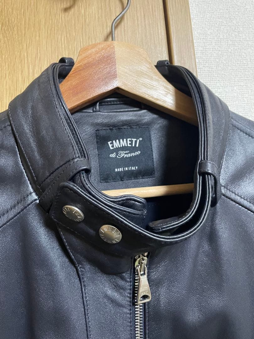 EMMETI VALLICO SP ダークネイビーシングルライダースビームス別注