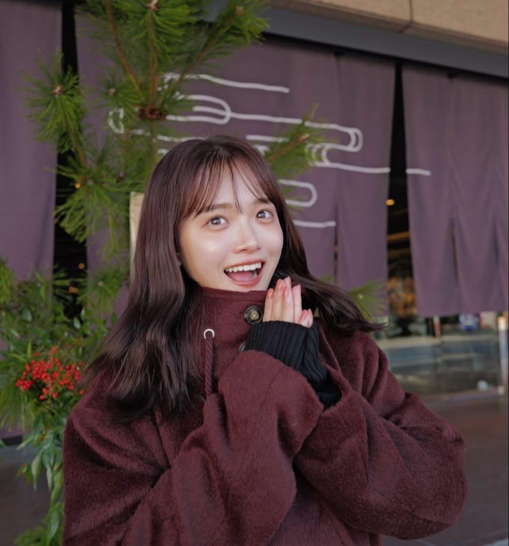 PINUE フード付きノーカラーコート
