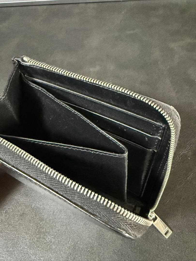 JIL SANDER ジルサンダー L字ファスナー 財布 レザー 黒