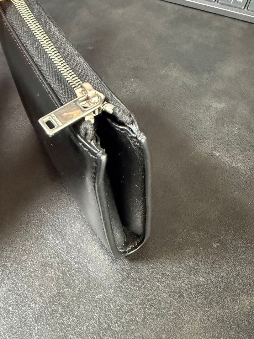 JIL SANDER ジルサンダー L字ファスナー 財布 レザー 黒