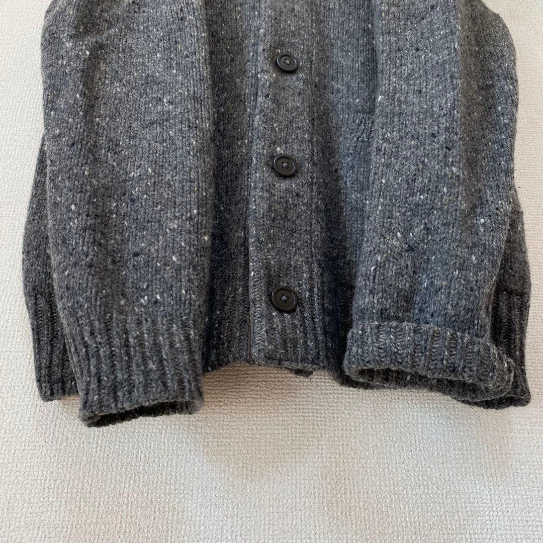 MHL.マーガレットハウエル ネップニット カーディガン スタンドカラー 麻混M