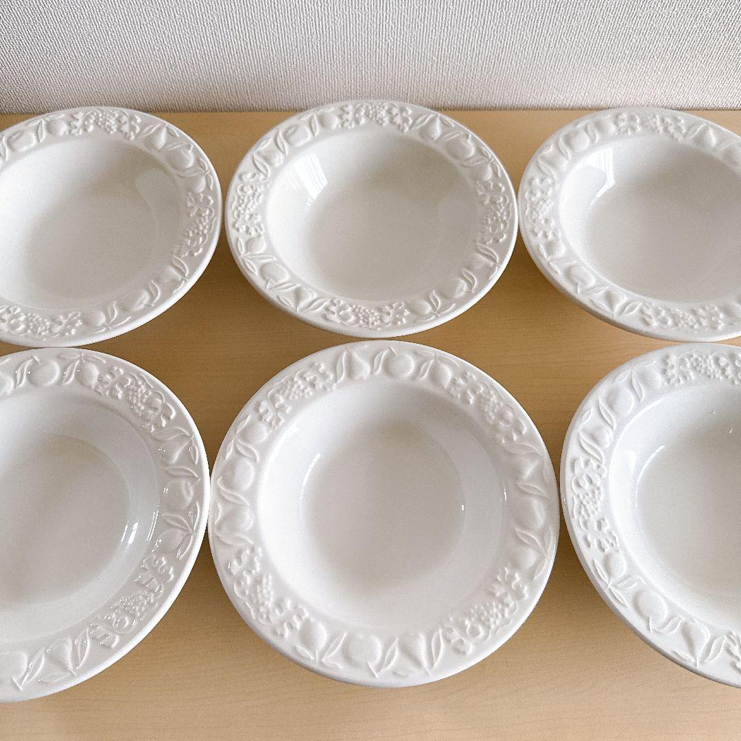 quadrifoglio フルーツ柄　深皿　イタリア製　6枚セット