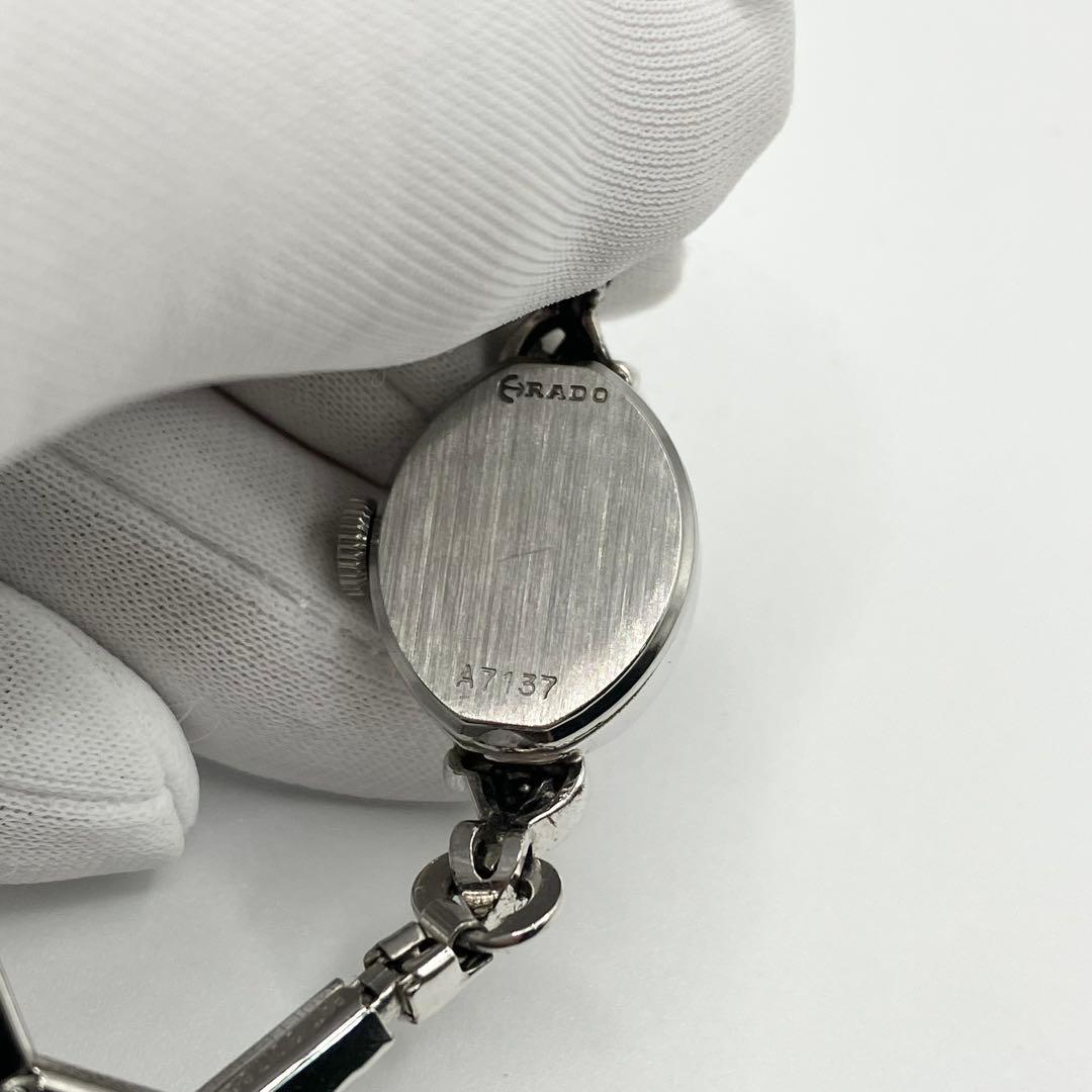 稼働良品　RADO ラドー　ダイヤモンド　手巻き　腕時計　レディース　シルバー