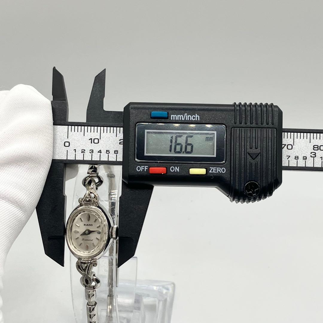 稼働良品　RADO ラドー　ダイヤモンド　手巻き　腕時計　レディース　シルバー