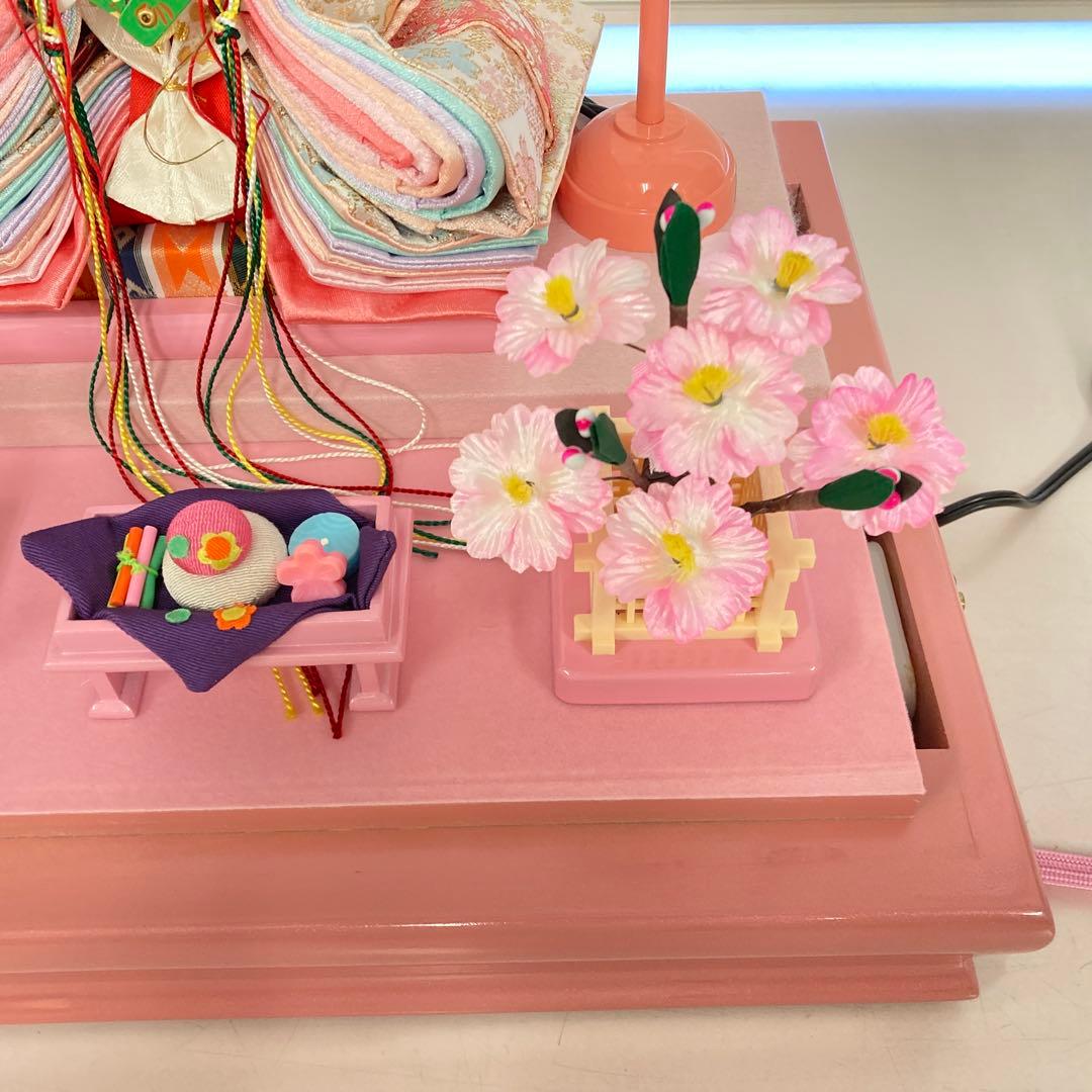 アクリルケース かわいい 雛人形 ピンク フォトフレーム付き