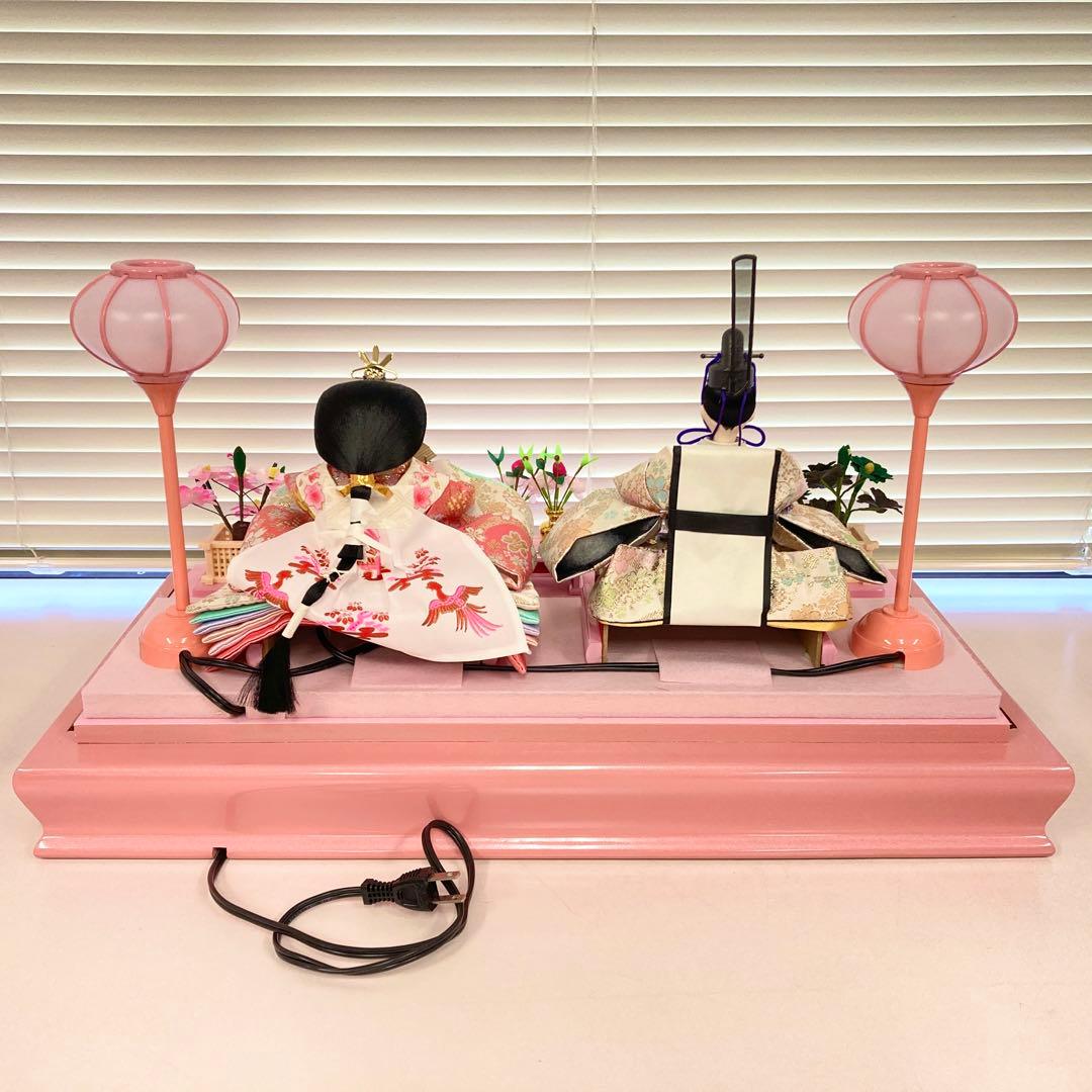 アクリルケース かわいい 雛人形 ピンク フォトフレーム付き