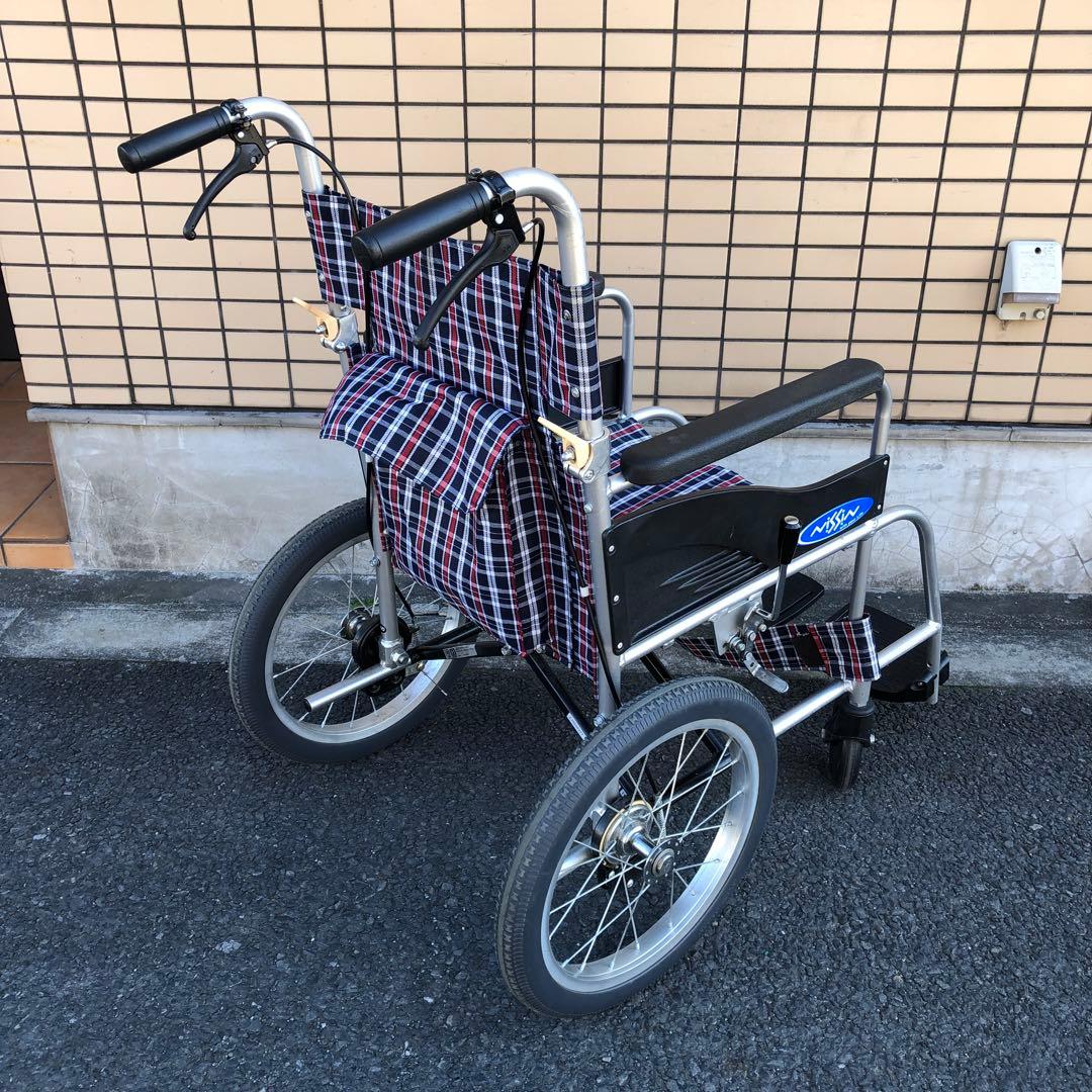 と30● NEO-2 NISSIN 介助式 車椅子 ノーパンクタイヤ