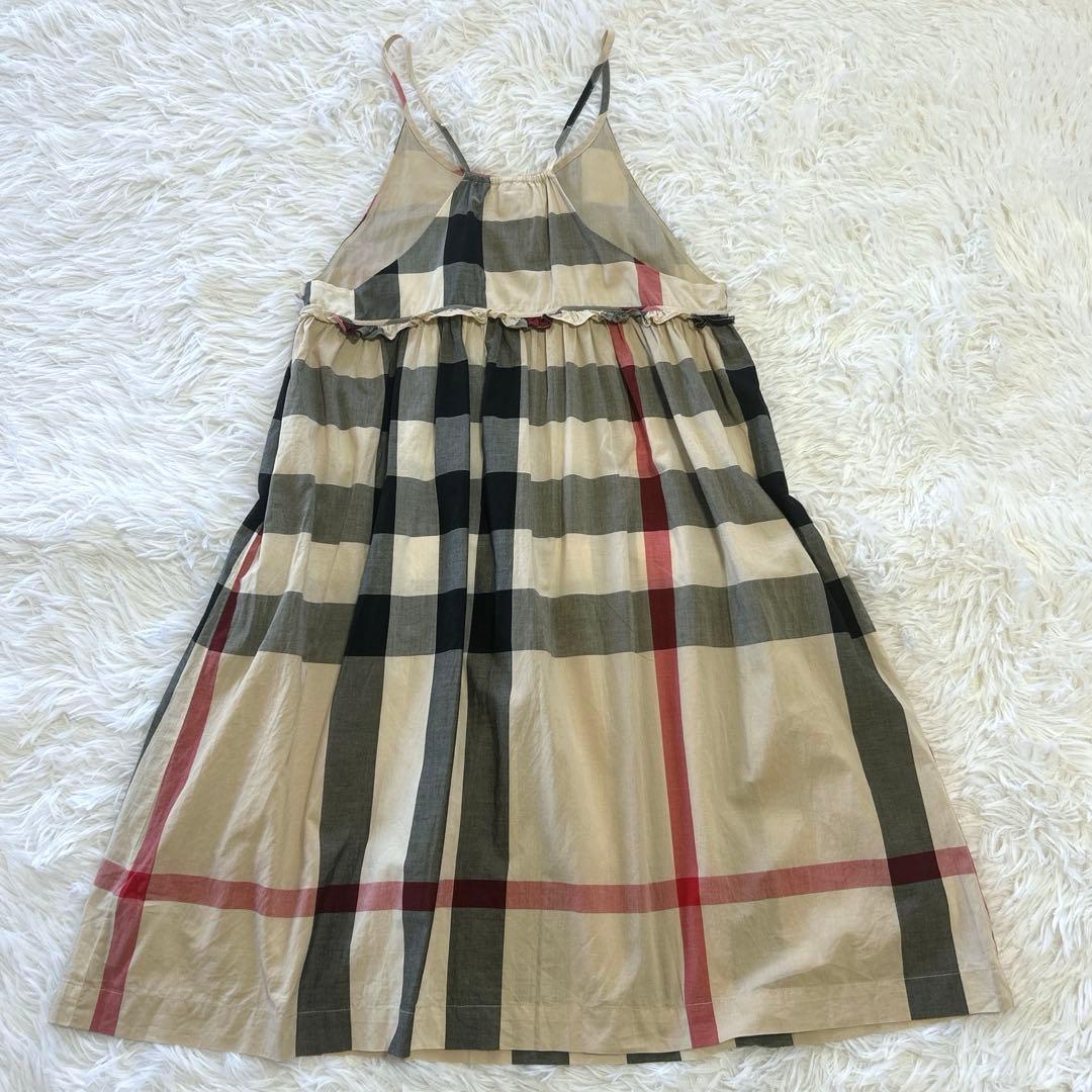 バーバリーチルドレン メガチェック キャミワンピース フリル 14Y 164㎝