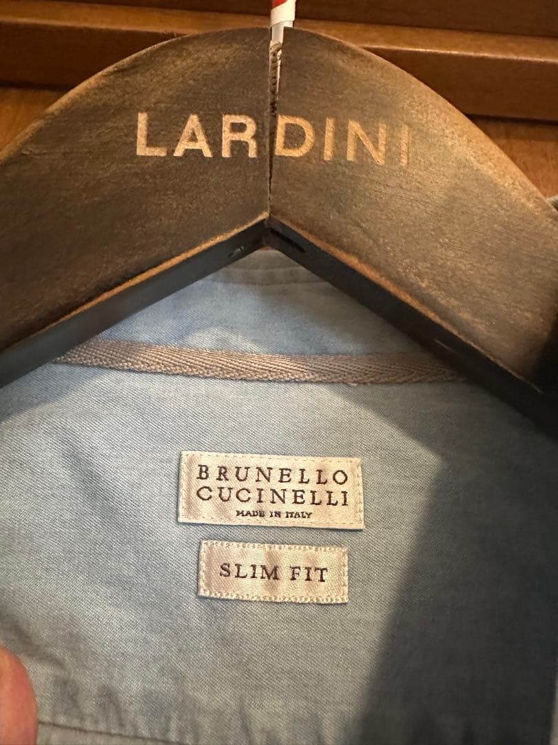⭐️BRUNELLO CUCINELLI⭐️スリムフィットデニムシャツ‼️M