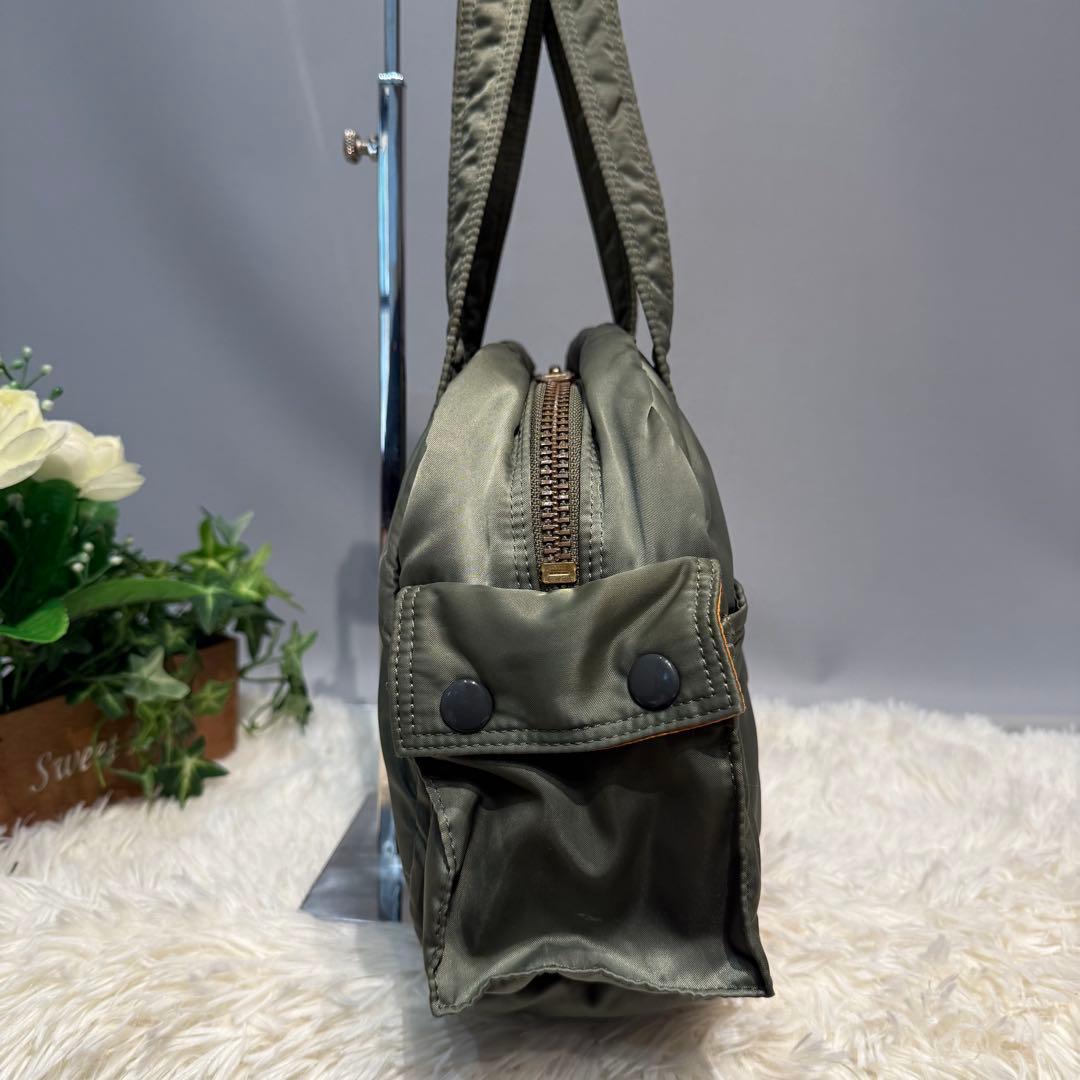 【美品】PORTER TANKER DUFFLE BAG(s) セージグリーン