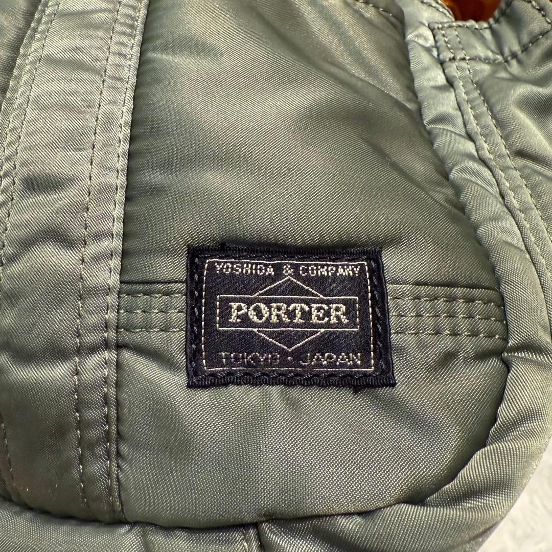 【美品】PORTER TANKER DUFFLE BAG(s) セージグリーン
