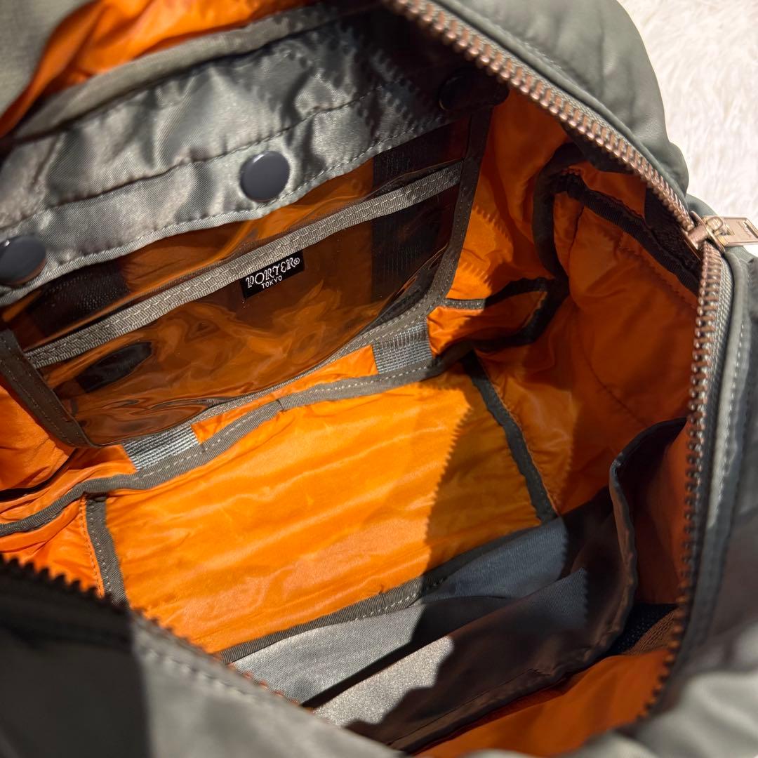 【美品】PORTER TANKER DUFFLE BAG(s) セージグリーン
