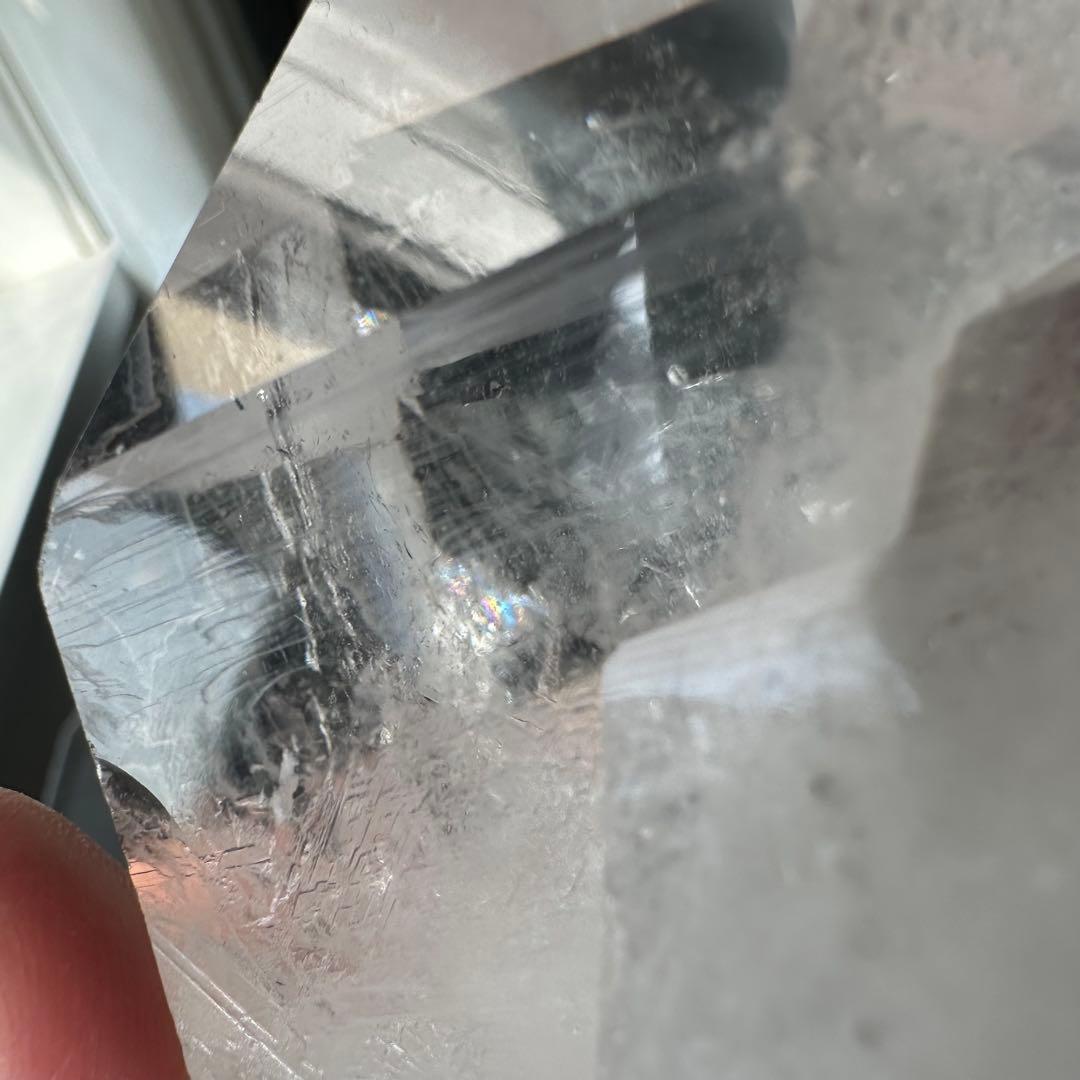 天然石ブラジルミナスジェライス州産水晶のポイント　置物NO.040810