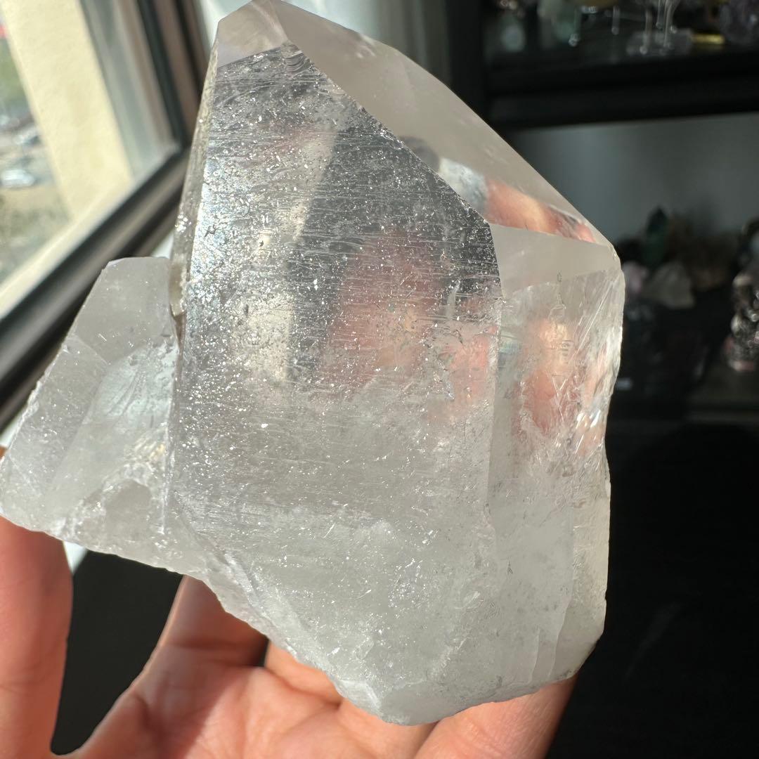 天然石ブラジルミナスジェライス州産水晶のポイント　置物NO.040810