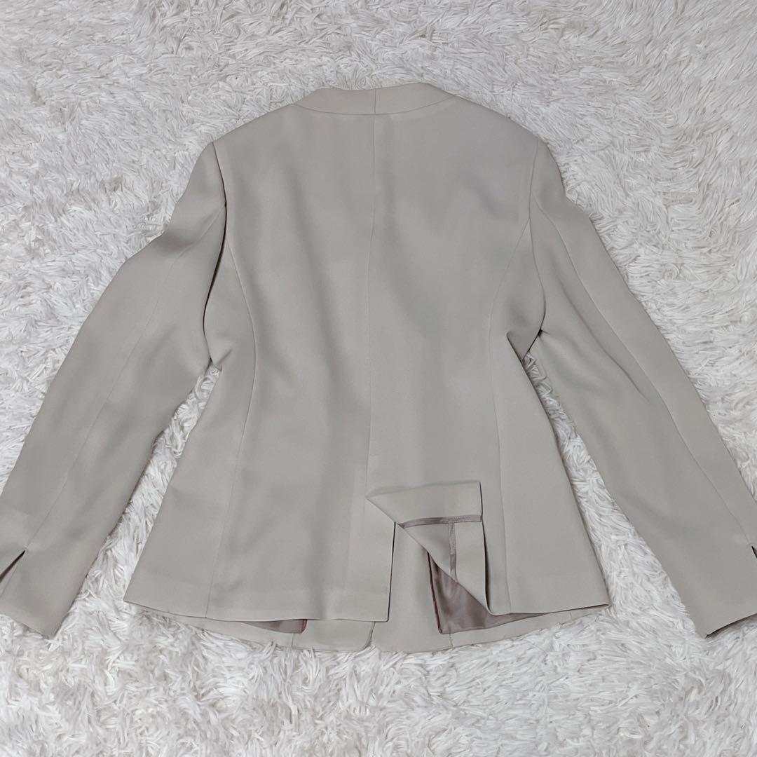 新品✨LES MUSE アオキ パンツスーツ ノーカラー ミワク 洗える S