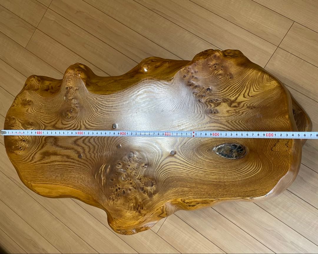 福岡引取り　幅65cm 一枚板　工芸品　テーブル　花台　飾り台