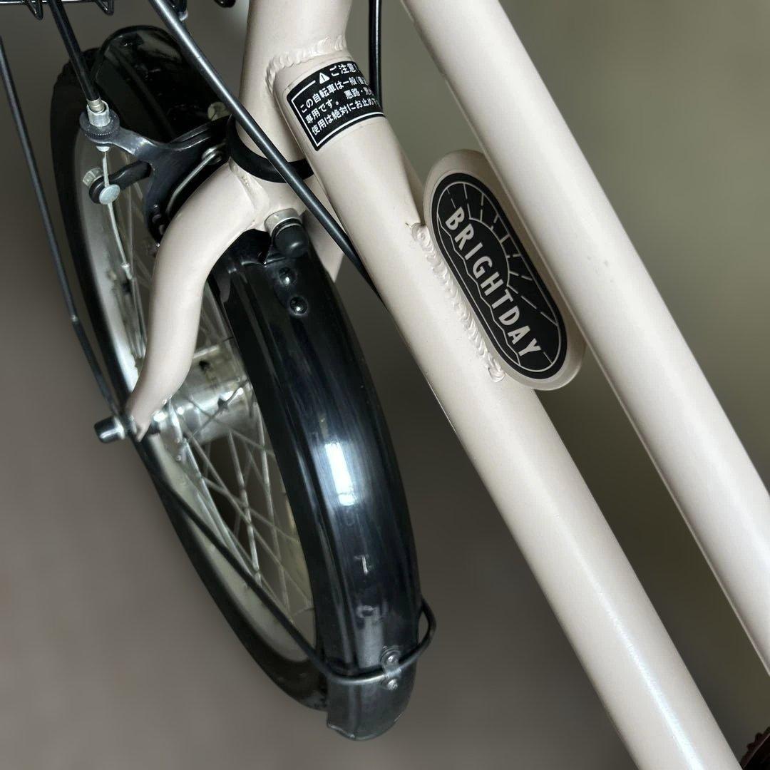ミキールさま専用　自転車 ベージュ　小径車　アサヒサイクル　ブライトデイ　20イ