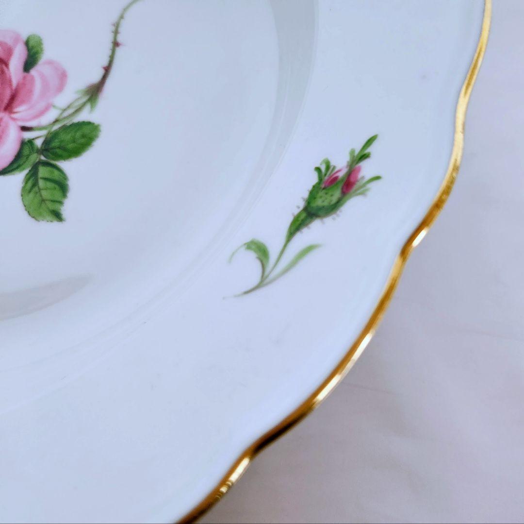 マイセンMEISSEN 【ピンクローズ】23.5cm深皿・ボウル皿【未使用美品】