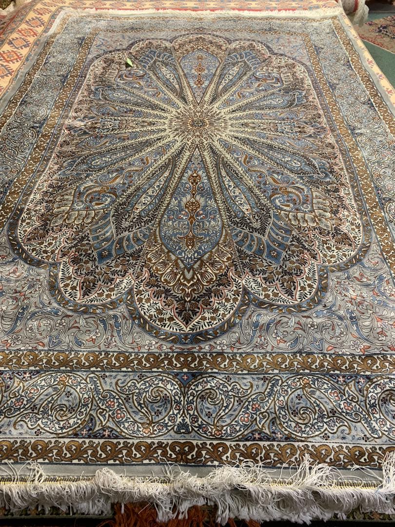 ペルシャ、イラン産シルク 146x224cm ラグ……69pm.
