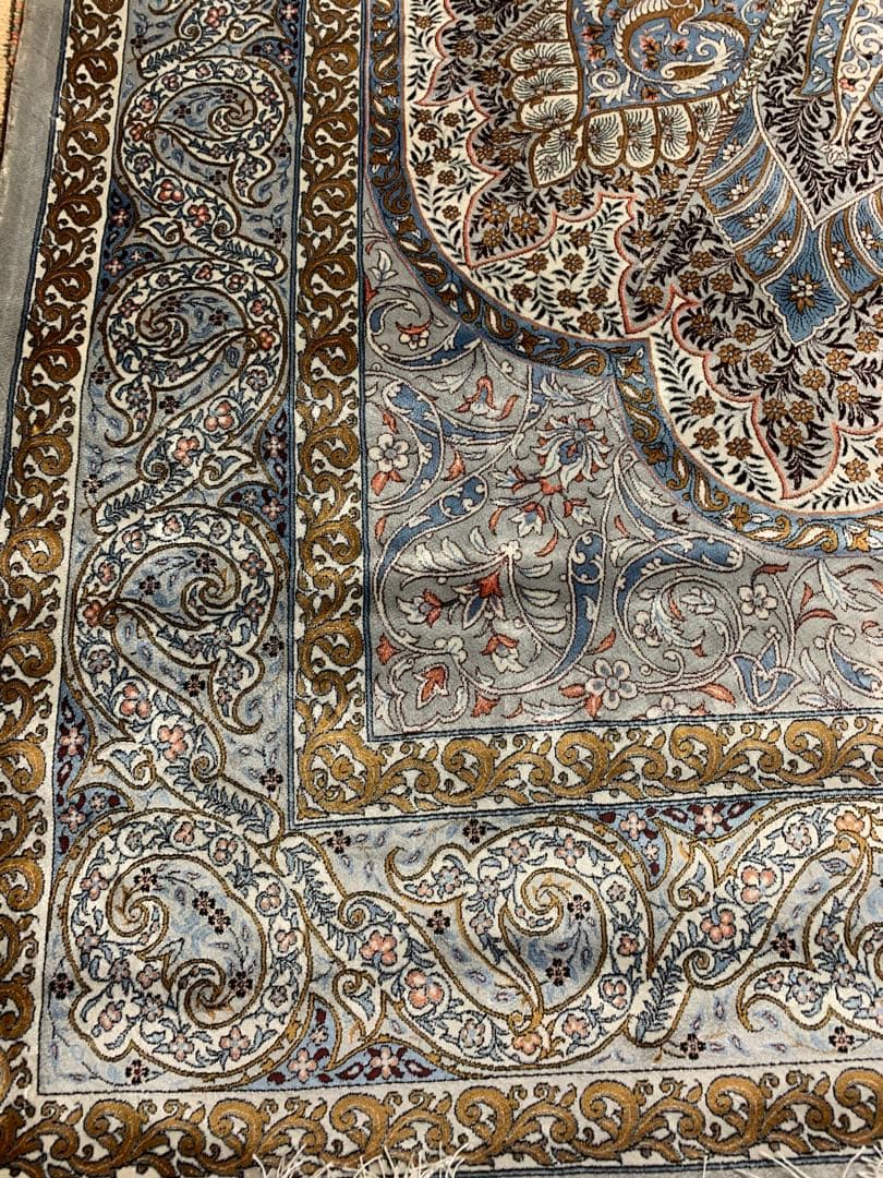 ペルシャ、イラン産シルク 146x224cm ラグ……69pm.