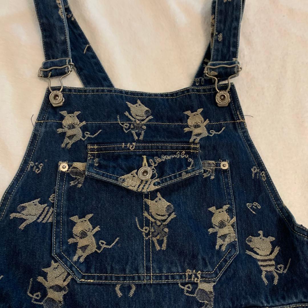 デニムオーバーオールスカート