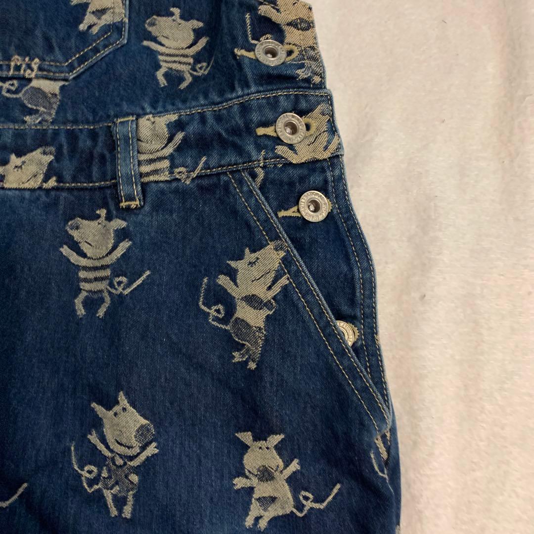 デニムオーバーオールスカート