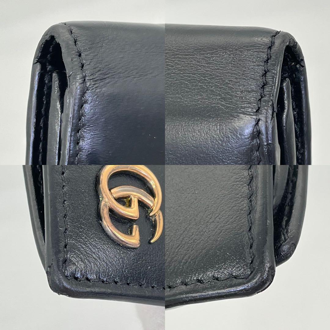 GUCCI 長財布 フラップウォレット マーモント ダブルG金具 黒 付属品付き