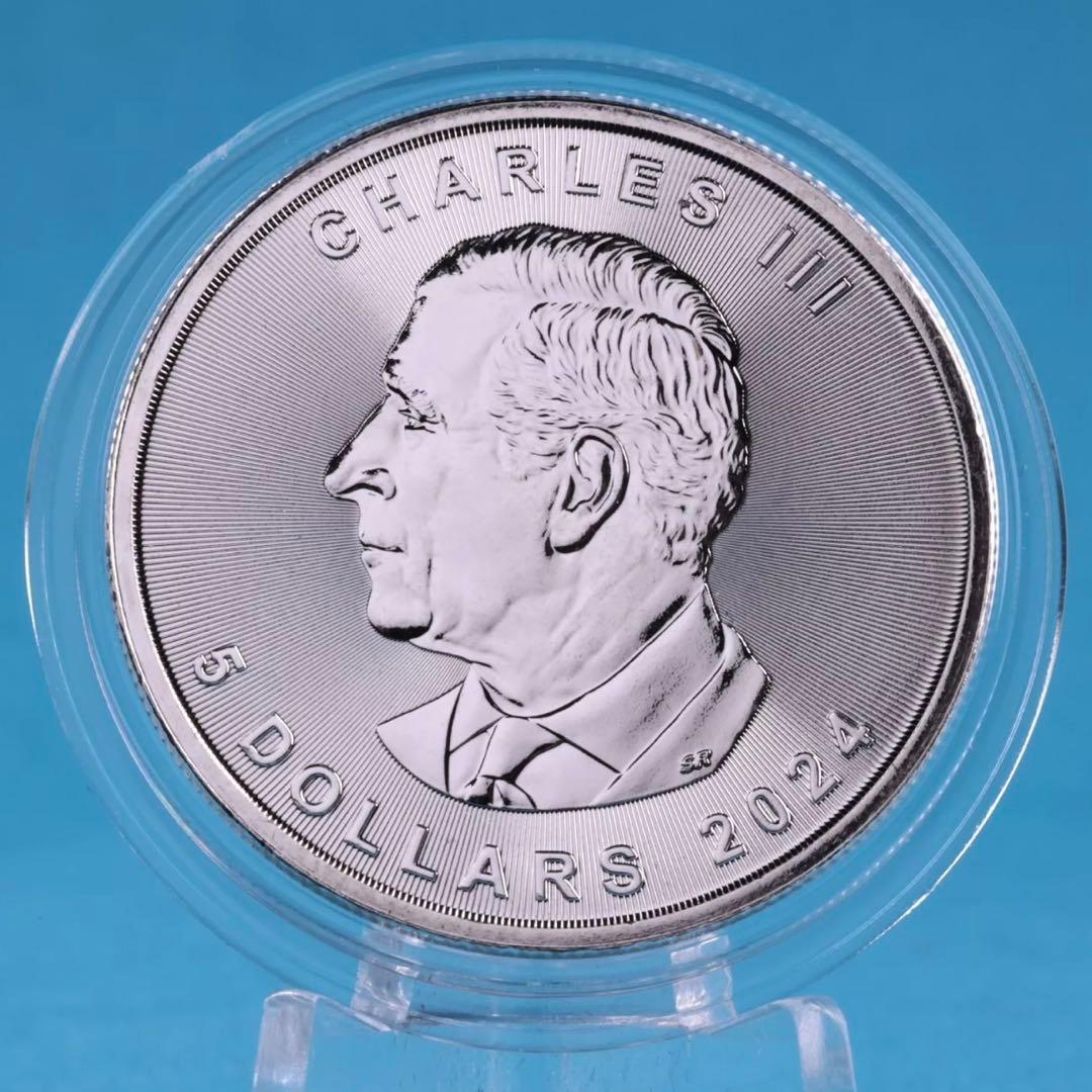 世界100枚限定！ メイプルリーフ 銀貨 カラー ミツバチ 動物と植物の自然融和