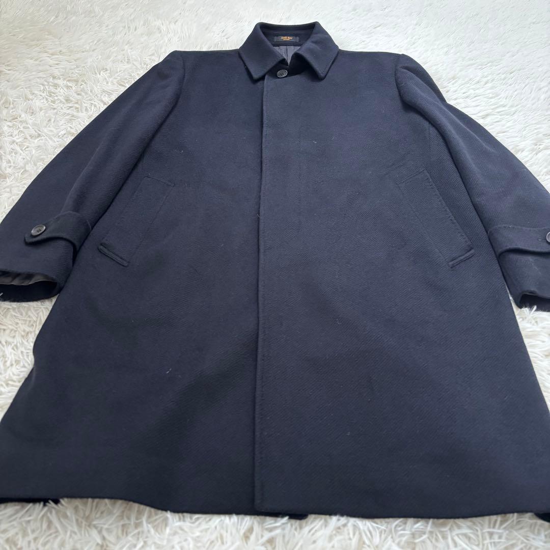 Savile Row サヴィルロウ カシミヤ100 ステンカラーコート LL 黒