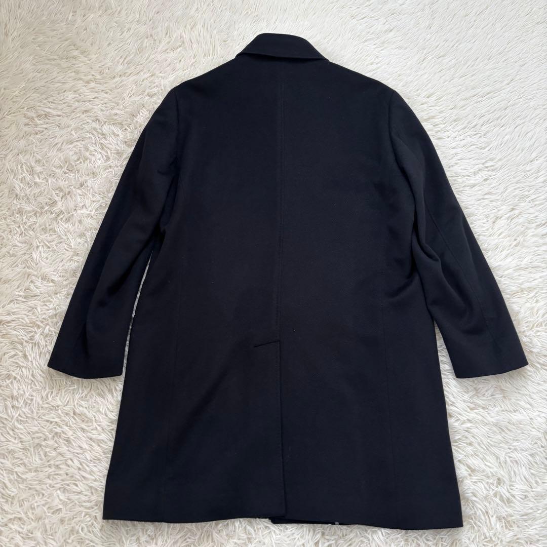 Savile Row サヴィルロウ カシミヤ100 ステンカラーコート LL 黒